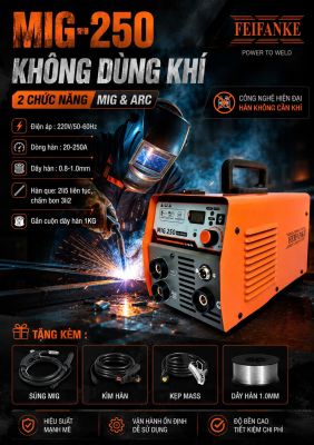 MIG-250 Không Dùng Khí (Gắn cuộn dây 1KG)