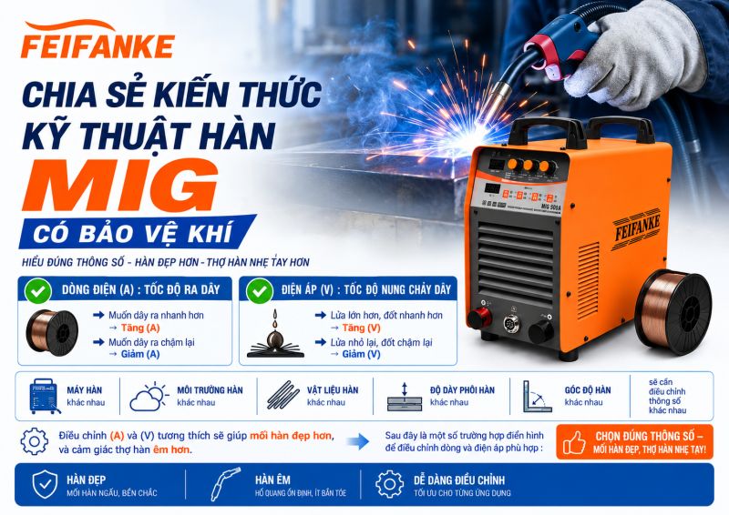 **FEIFANKE CHIA SẺ KỸ THUẬT H&Agrave;N MIG**